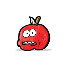 cartoon funny apple