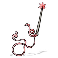 needle and thread cartoon