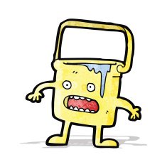 cartoon full bucket of water