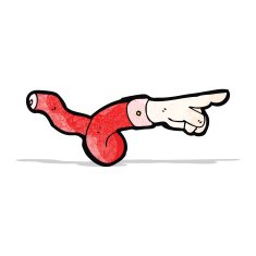 pointing hand symbol cartoon N4