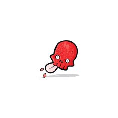 cartoon funny little skull