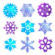 watercolor snowflakes N4