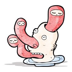 cartoon crazy monster hallucination