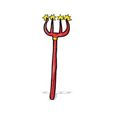 cartoon devil fork