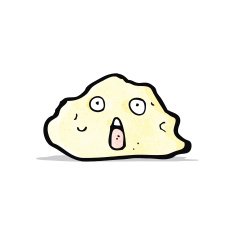 Cartoon Rock With Face N4