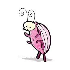 cartoon cute spooky beetle