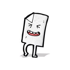 cartoon paper letter character