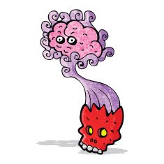 cartoon haunted skull N2