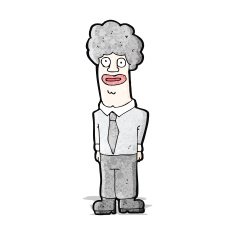 cartoon boring office guy