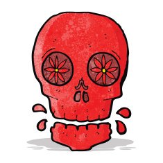 Cartoon Mexican Candy Skull N2
