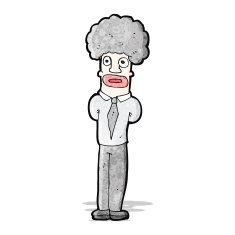 cartoon boring office nerd