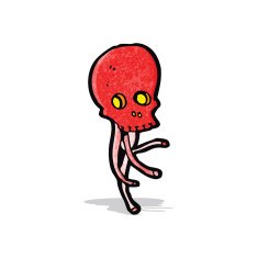 gross skull cartoon