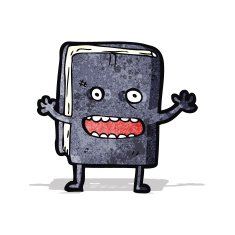cartoon old book character N2