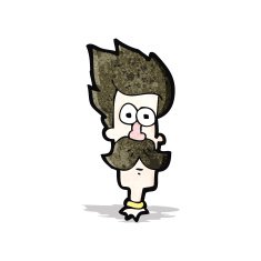 Cartoon Man With Mustache N10