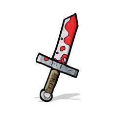 cartoon bloody sword