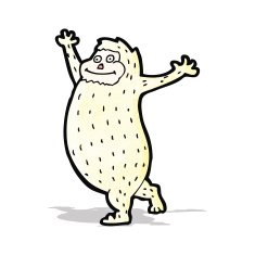 cartoon yeti monster