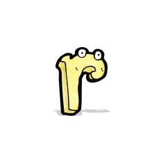 cartoon letter r with eyes N2