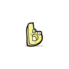 cartoon letter b with eyes N2