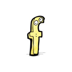 cartoon letter f with eyes N2