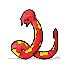 cartoon spooky skull snake N2