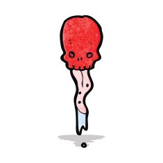 cartoon gross skull sticking out tongue N4