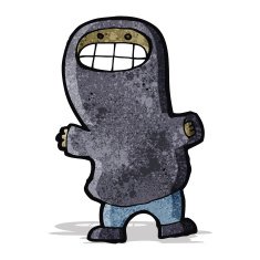 cartoon grinning boy in hooded sweatshirt N2