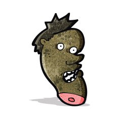 cartoon mutant head