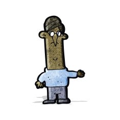 cartoon nerdy office guy