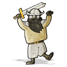 cartoon medieval warrior