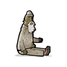 cartoon beggar