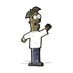 Cartoon Man Waving N5
