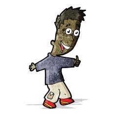 cartoon excited boy N9