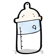 cartoon baby's milk bottle