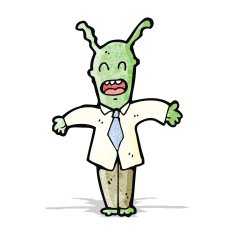cartoon alien boss