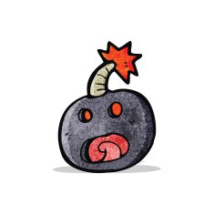 crazy bomb symbol cartoon N4
