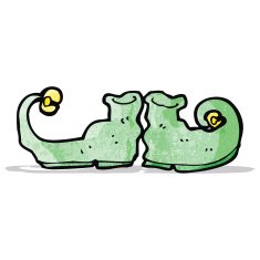 cartoon curly shoes