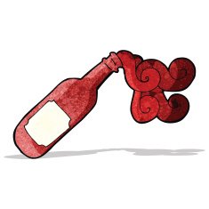 cartoon pouring wine bottle