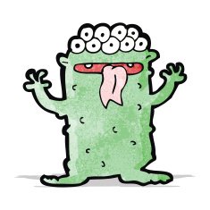cartoon crazy monster N7