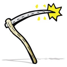 cartoon sharp scythe