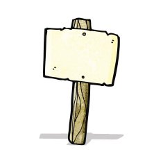 Cartoon Sign Post N3