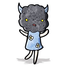 cute cartoon cloud head creauture N3