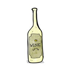 cartoon wine bottle N3