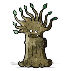 cartoon spooky old tree N4