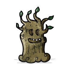 cartoon spooky old tree N5
