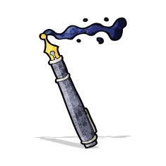cartoon messy fountain pen N2
