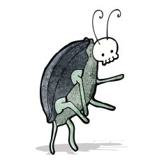 cartoon spooky beetle