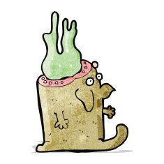 cartoon dog with bad breath