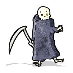 death with scythe cartoon