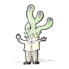 cartoon alien monster boss