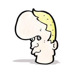 cartoon mutant head man